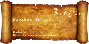 Kerekes Ábel névjegykártya